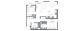 Legacy at Hayward Hayward CA 2 Bedroom B04 1163 Sq Ft