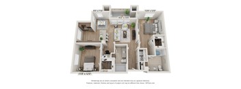 Main Street Village Irvine, CA Angeles Floor Plan 1190 SF