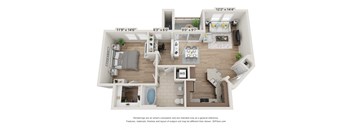 Main Street Village Irvine, CA Klamath Floor Plan 869 SF