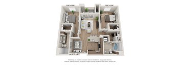 Main Street Village Irvine, CA Mendocino Floor Plan 1134 SF