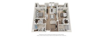 Main Street Village Irvine, CA Sequoia Floor Plan 1063 SF