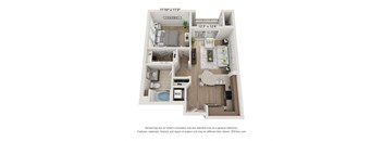 Main Street Village Irvine, CA Tahoe Floor Plan 640 SF
