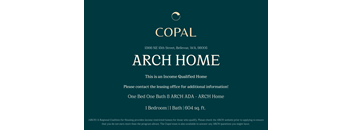 A sign for an income qualified home by ARCH Home.