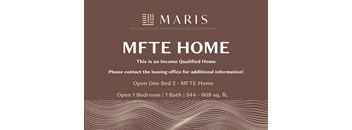 a clean invitation to a mite home event with a brown background and white text