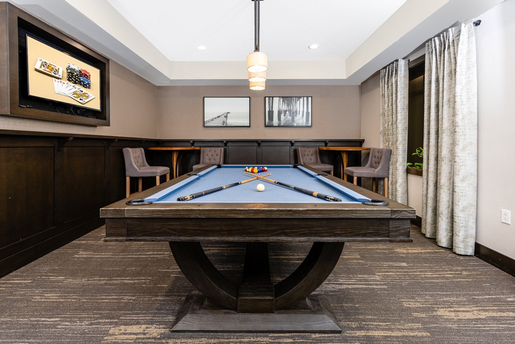 pool table in clubhouse at grand reserve