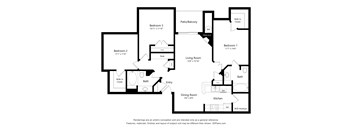 A black and white image of a floor plan for a house.