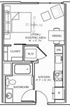 Aliso Los Angeles, CA S01 Floor Plan 408 SF
