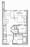 Aliso Los Angeles, CA S02 Floor Plan 454 SF