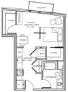Aliso Los Angeles, CA S06 Floor Plan 526 SF