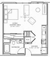 Aliso Los Angeles, CA S08 Floor Plan 564 SF