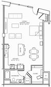 Aliso Los Angeles, CA S10 Floor Plan 893 SF