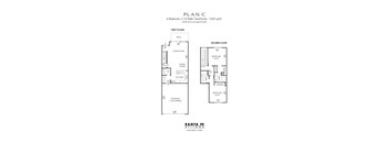 the floor plan of the two bedroom condo residences