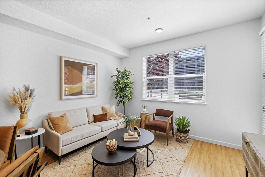 The Edge Milpitas CAThe Edge Milpitas CA a living room with a white couch and a large window