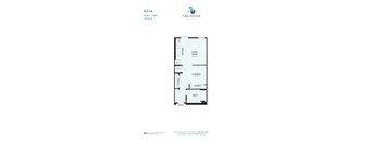 A floor plan for a studio apartment sized at 600 square feet.