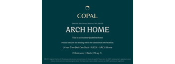 A sign for an income qualified home by ARCH Home.