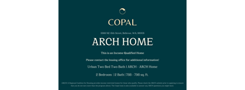 A poster advertising an income qualified home by ARCH Home.