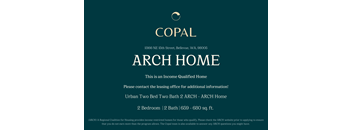 A poster advertising an income qualified home by ARCH Home.