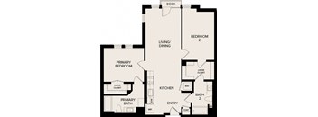 A black and white image of a house floor plan with labeled rooms.