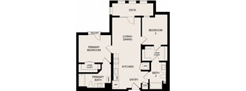 A black and white image of a house floor plan.