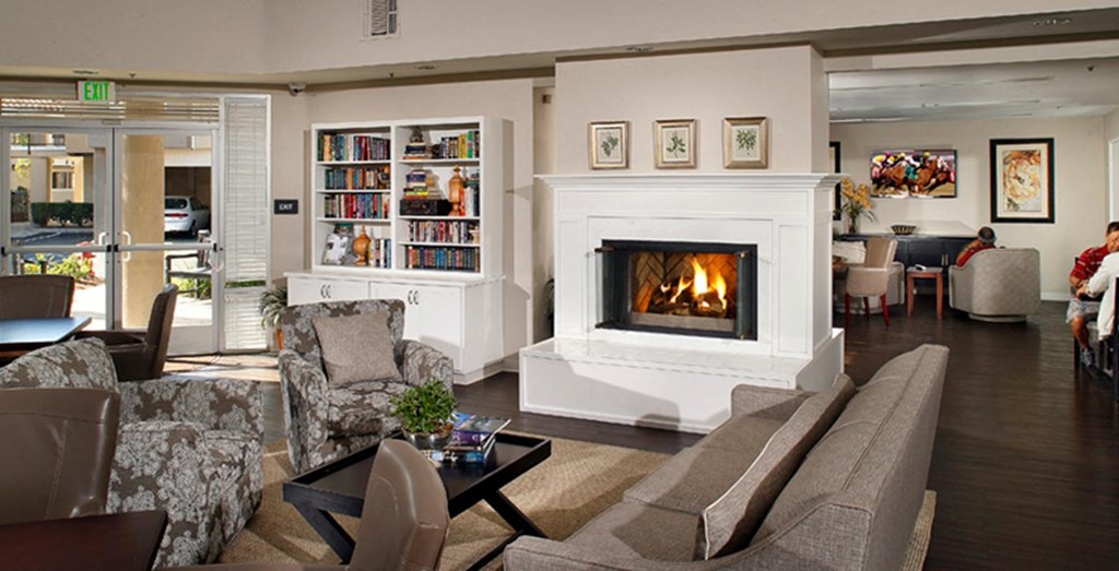 community room fireplace