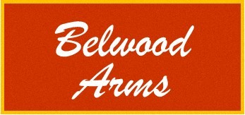 a red and white sign with the word bellanca arms