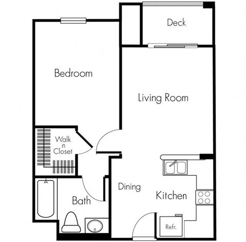 a floor plan of a house with a bedroom and a living room