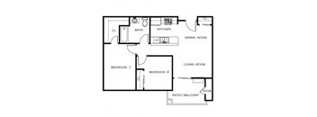 2 Bedroom, 1 Bath