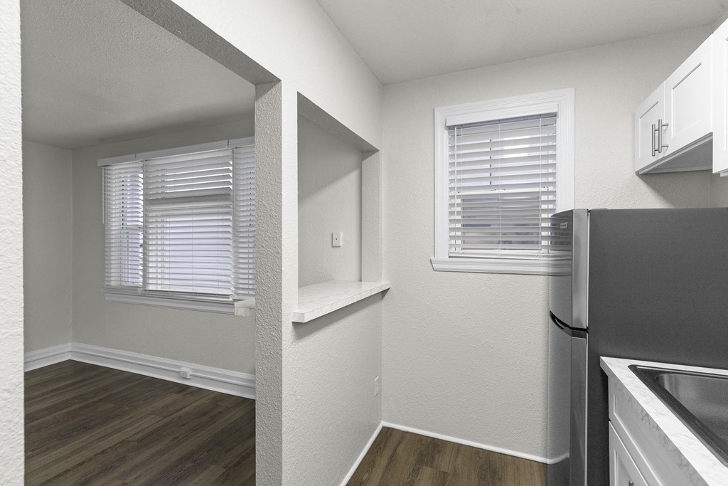 a kitchen and dining area at Carolina Court Apartment Homes, Seattle, 98109