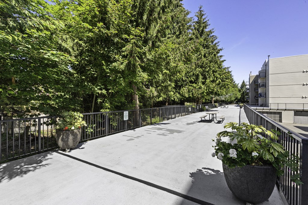 Property Outdoor Space with Potted Plants at West Mall Place Apartment Homes, Washington, 98208