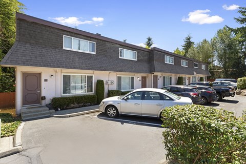 View of the Townhomes with Private Resident Parking at Woodlake Townhomes, Edmonds, WA