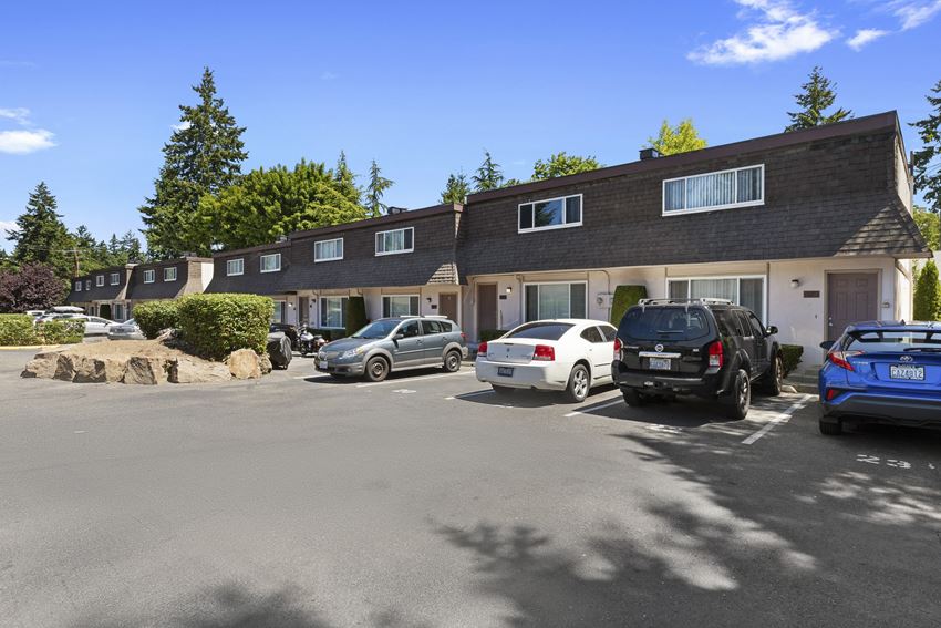 Reserved Resident Parking with View of Townhomes Reserved Resident Parking with View of Townhomes at Woodlake Townhomes, Edmonds, 98026 - Photo Gallery