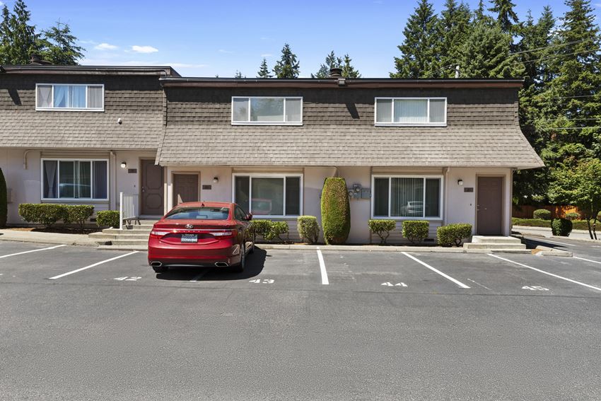 Resident Reserved Parking with View of Townhomes Resident Reserved Parking with View of Townhomes at Woodlake Townhomes, Edmonds - Photo Gallery
