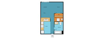 Studio Floor Plan at Excalibur Apartment Homes, Bellevue, 98004