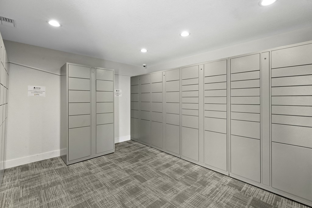 Package Receiving Lockers in Resident Package Receiving Room at Pacific Park Apartment Homes, Edmonds, Washington 98026