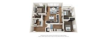 3x2MFTE Floor Plan at Postmark Apartments, Shoreline, WA 98155
