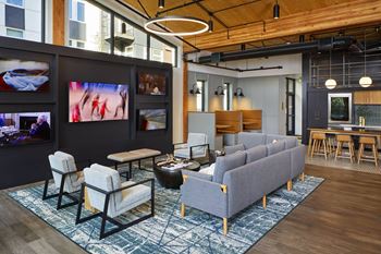 Media Lounge at Postmark Apartments, Washington