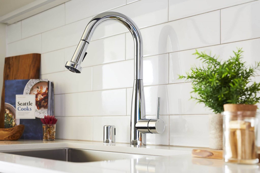 Subway Tile Backsplash at Postmark Apartments, Washington, 98155
