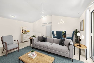 Modern Living Room at Briarcliff Village, Commerce Township, 48390