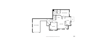 a floor plan of a home with two bedrooms and two bathrooms  at Mainstreet Village, Novi