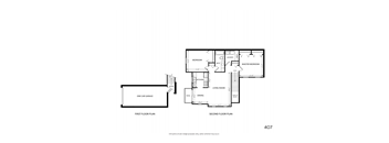 a floor plan of a home with two bedrooms and two bathrooms  at Mainstreet Village, Novi, Michigan