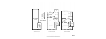a set of four floor plans of a house at Mainstreet Village, Michigan, 48375