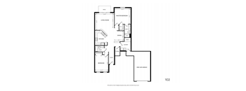a black and white floor plan of a house  at Mainstreet Village, Novi