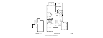 a floor plan of the lower level of the house  at Mainstreet Village, Novi, MI