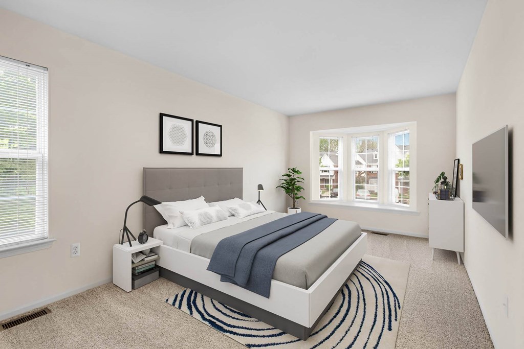 stage for master bedroom at Wyndchase, Canton, MI