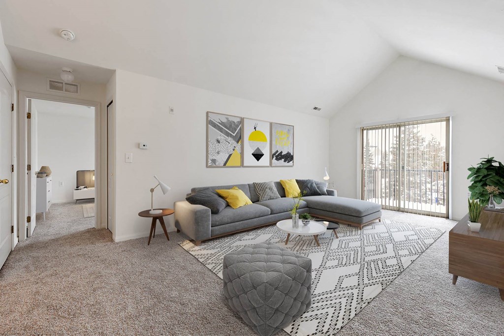 Modern Living Room at Summit Creek, Michigan, 48188