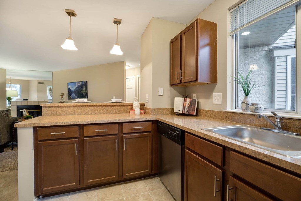 Granite Counter Tops at Amberly Apartments, West Bloomfield