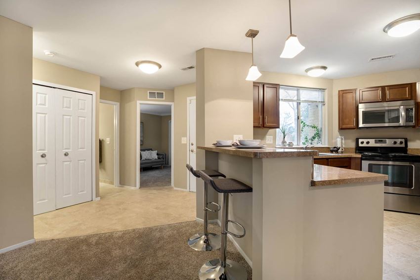 Gourmet Kitchen Gourmet Kitchen at Amberly Apartments, West Bloomfield, MI - Photo Gallery