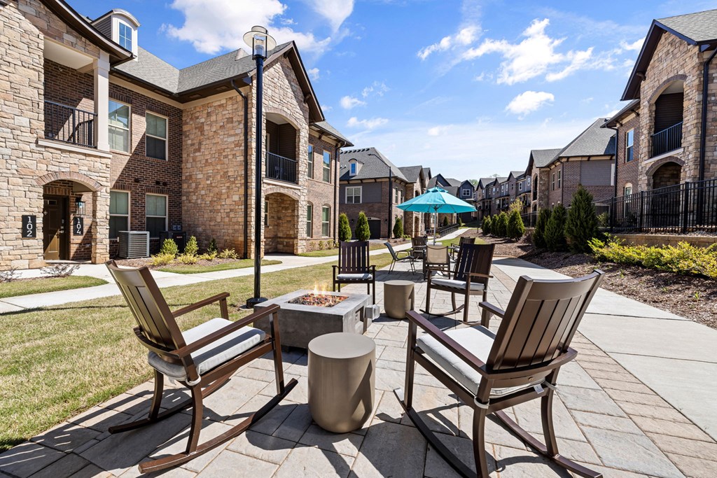 apartments patio  at Griffin Weston, Cary, NC, 27513
