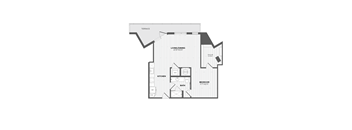A black and white image of a floor plan for a house.