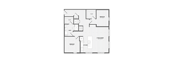 A black and white image of a floor plan for a house.
